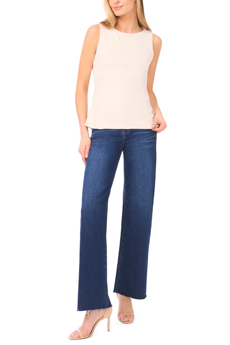 Jewel Neck Ponte Tank, Alternate, color, SILVER BIRCH