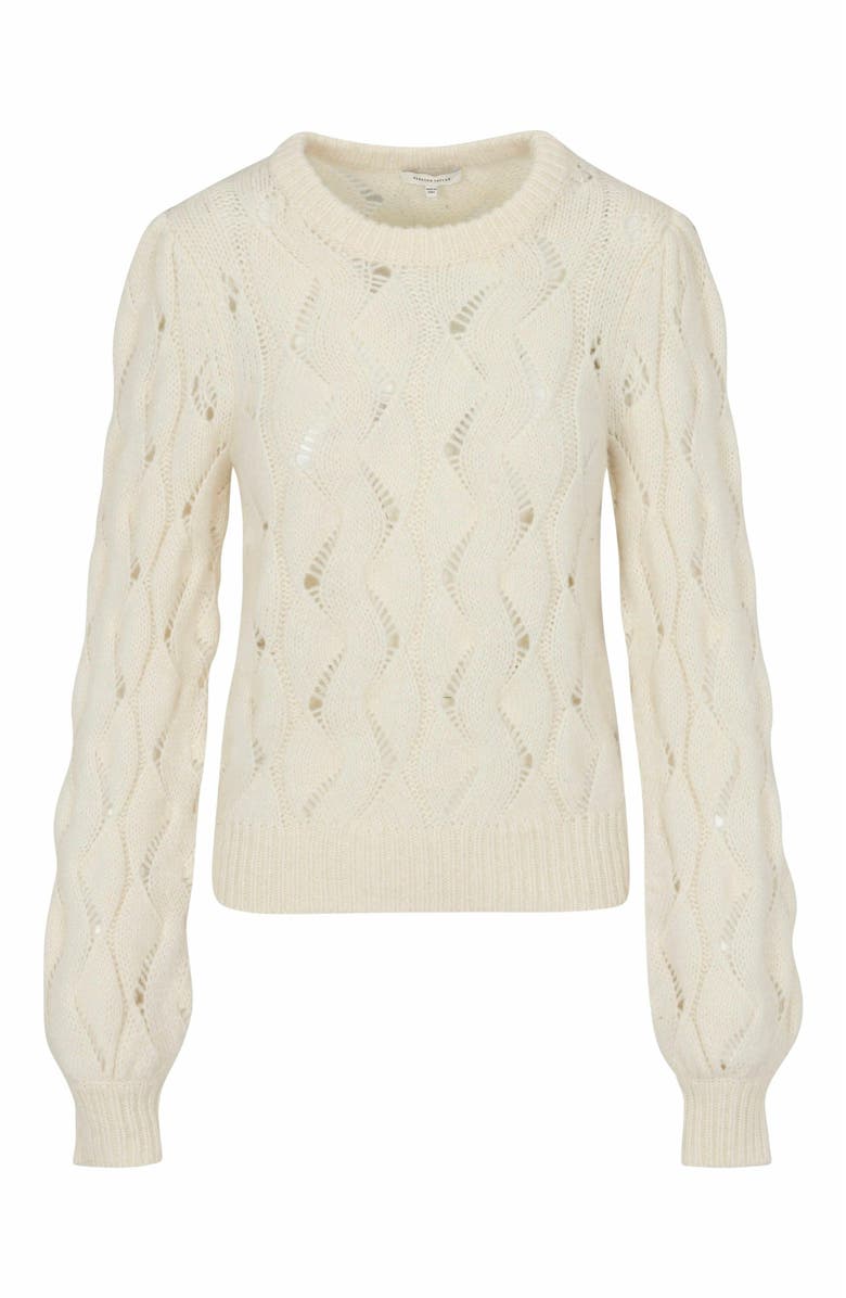 Rebecca Taylor Alpaca Chainette Sweater, Main, color, Ivory