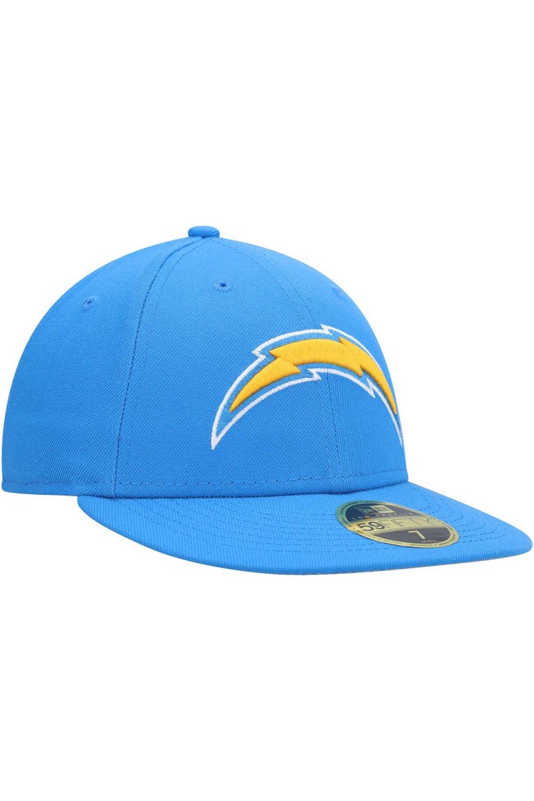 Men's New Era Powder Blue Los Angeles Chargers Logo Omaha Low Profile 59FIFTY Fitted Hat, Alternate, color, Blue