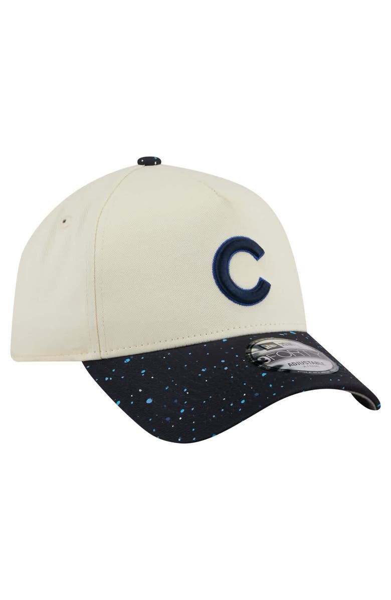 New Era Men's New Era Cream Chicago Cubs Speckle A-Frame 9FORTY Adjustable Hat, Alternate, color, Cream