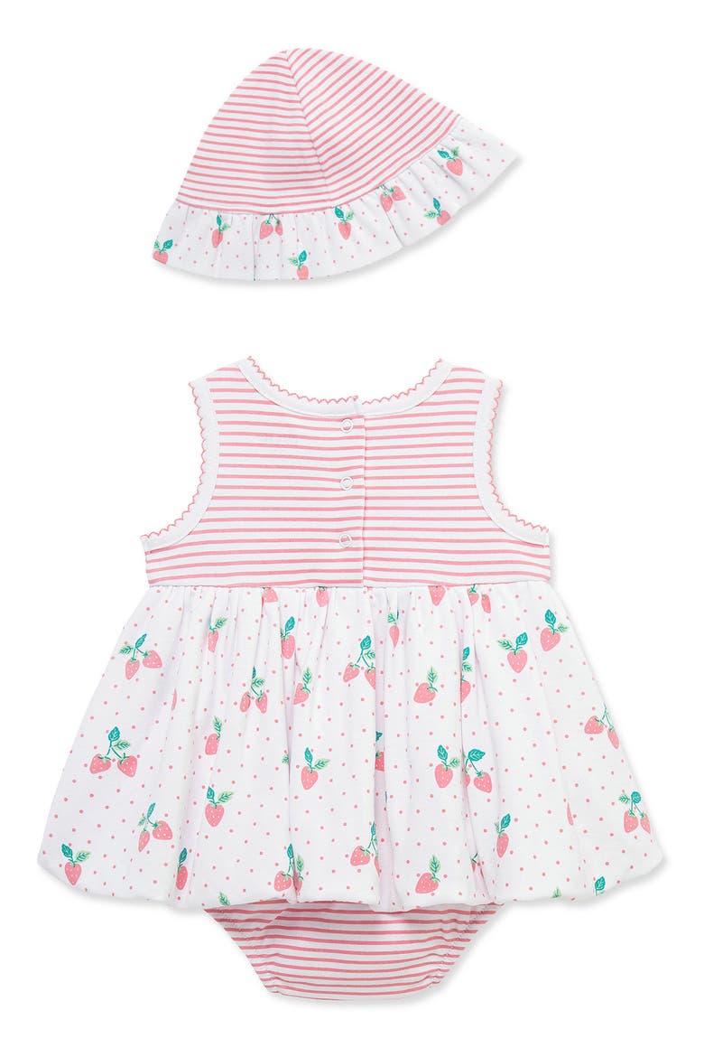 Kids' Blueberry Cotton Popover & Sun Hat Set, Alternate, color, PINK