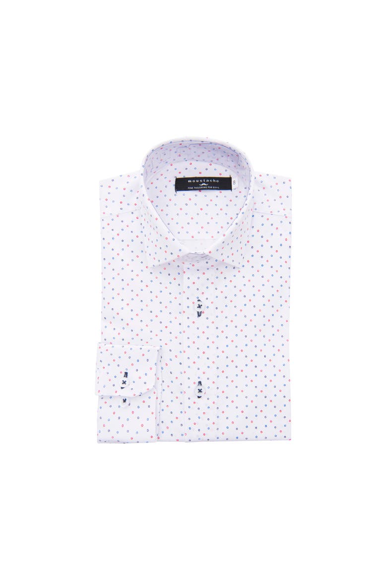 Printed Dress Shirt, Alternate, color, White