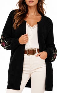 BY DESIGN Free Spirit Embroidered Cardigan