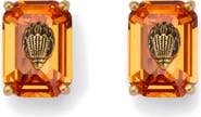 Kurt Geiger London Emerald Cut Crystal Stud Earrings