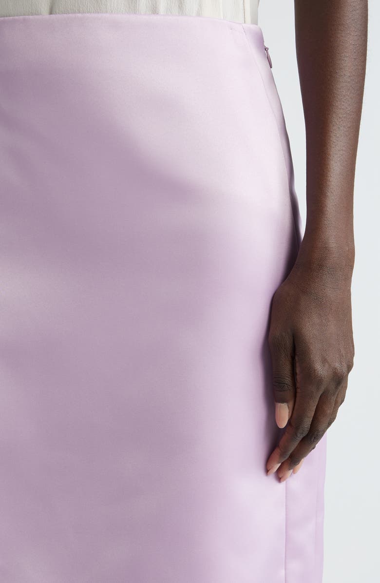 ST. JOHN Satin A-Line Skirt, Alternate, color, Amethyst