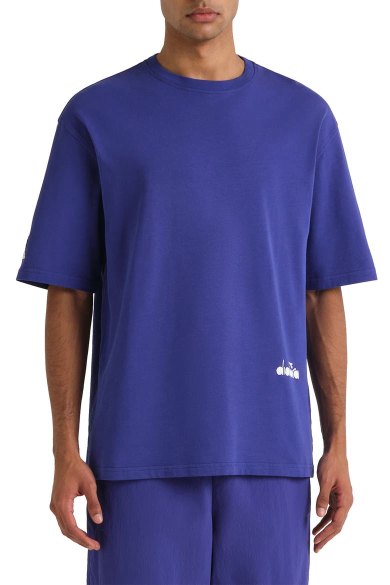 Legacy II Embroidered Cotton Graphic T-Shirt, Main, color, NAVY