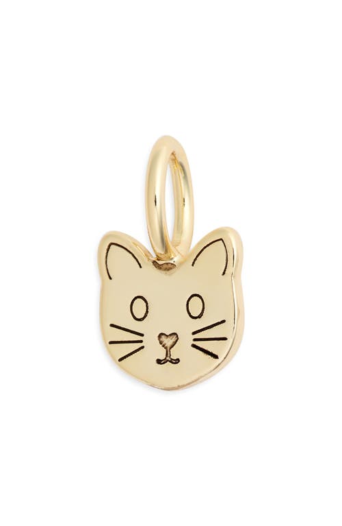 The Sis Kiss Kitten Charm In Gold