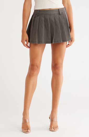 FLYING ANGEL Pleated Twill Miniskort