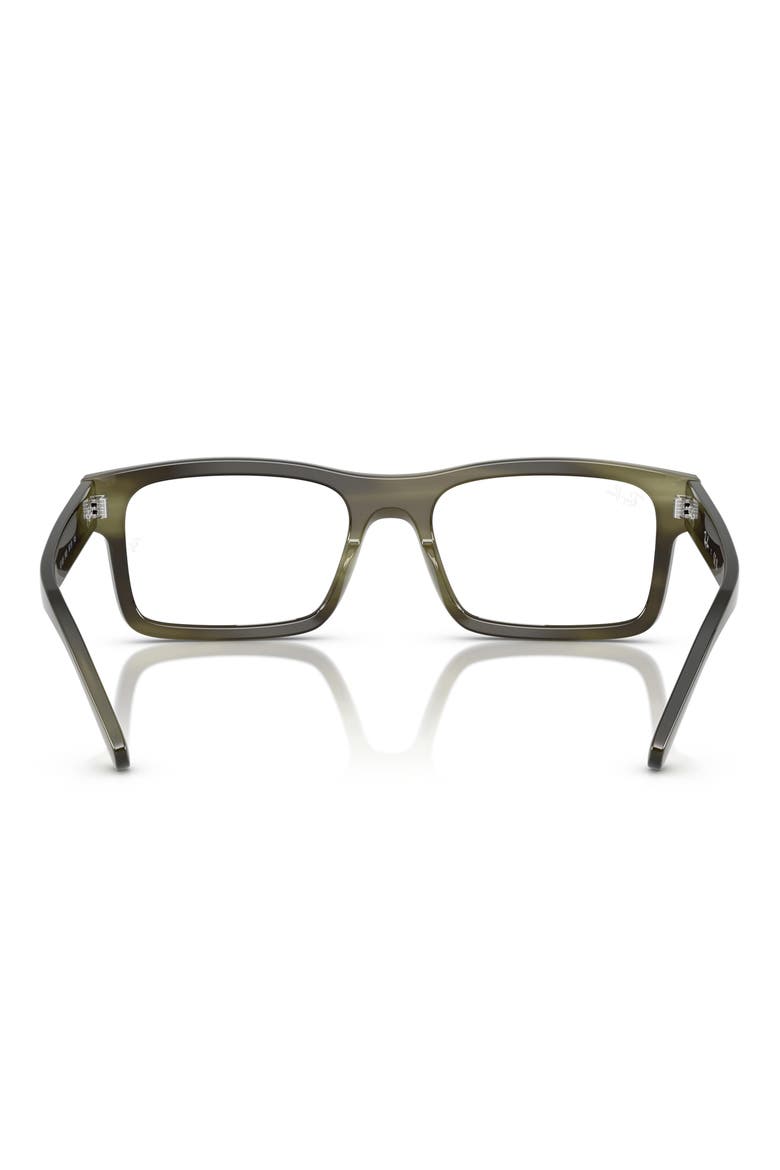 54mm Rectangular Optical Glasses, Alternate, color, GREEN HAVANA