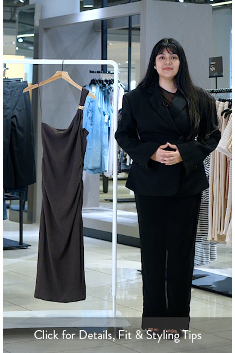 Candela Hardware Detail One-Shoulder Dress video