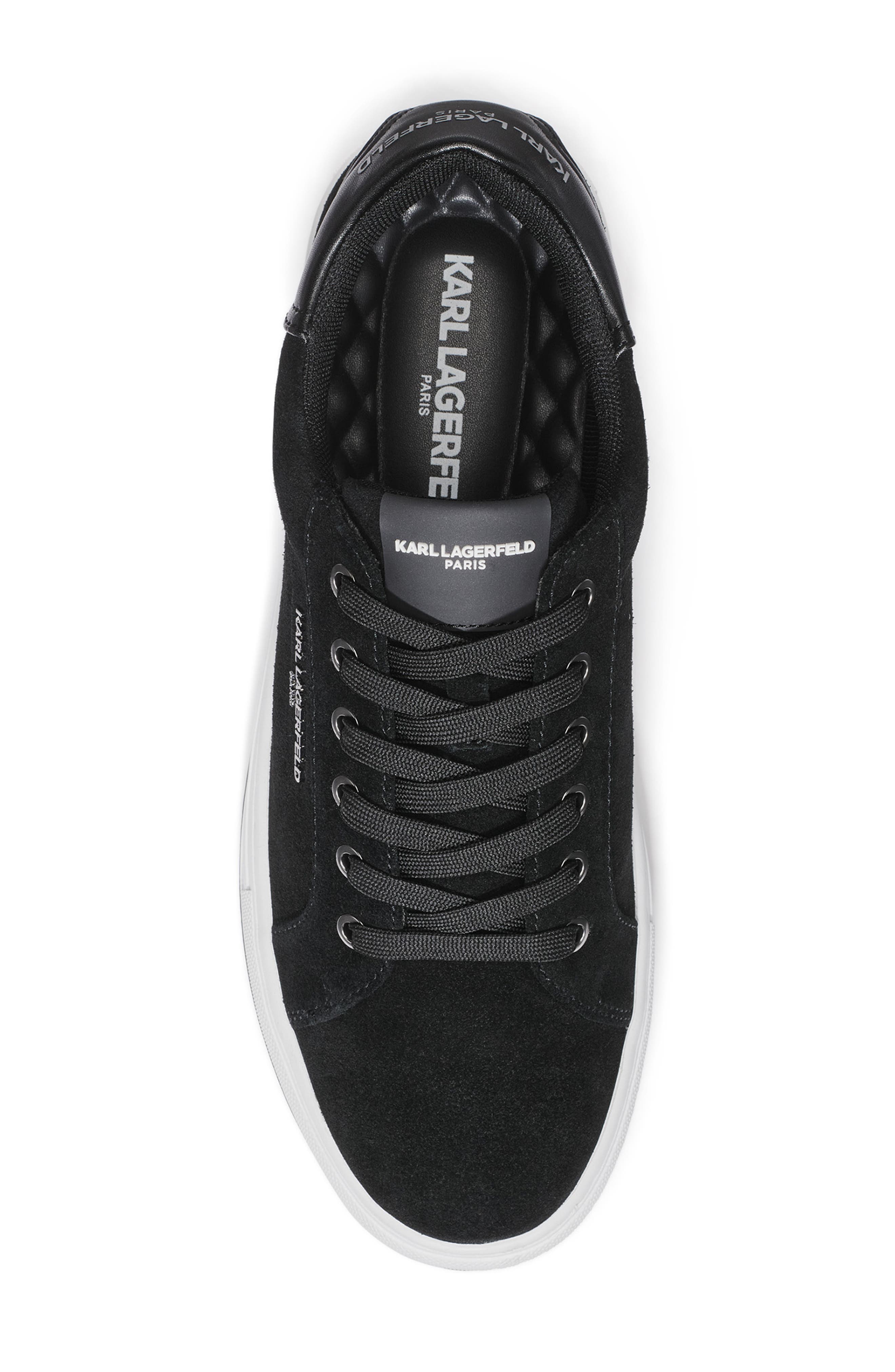 KARL LAGERFELD PARIS Logo Low Top Sneaker, Alternate, color, Black