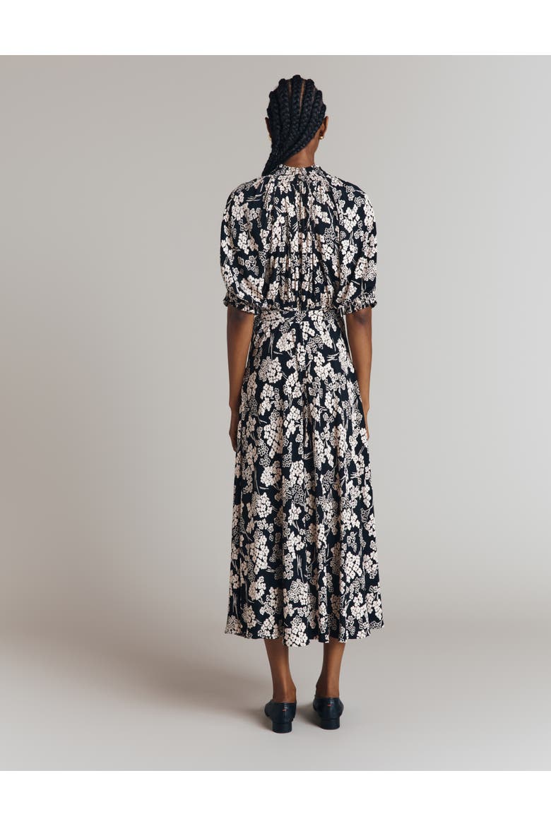 Dolly Printed Floral Midi Dress, Alternate, color, Mono Floral