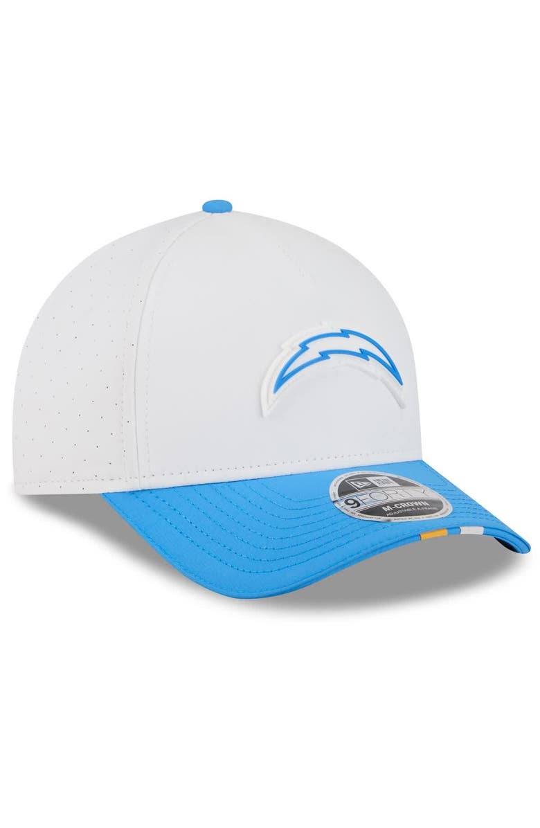 New Era Men's New Era  White/Powder Blue Los Angeles Chargers 2025 NFL Training Camp A-Frame 9FORTY Adjustable Hat, Alternate, color, 