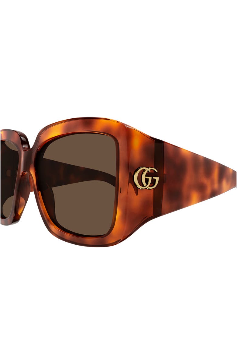 Gucci Square Sunglasses, Alternate, color, Havana