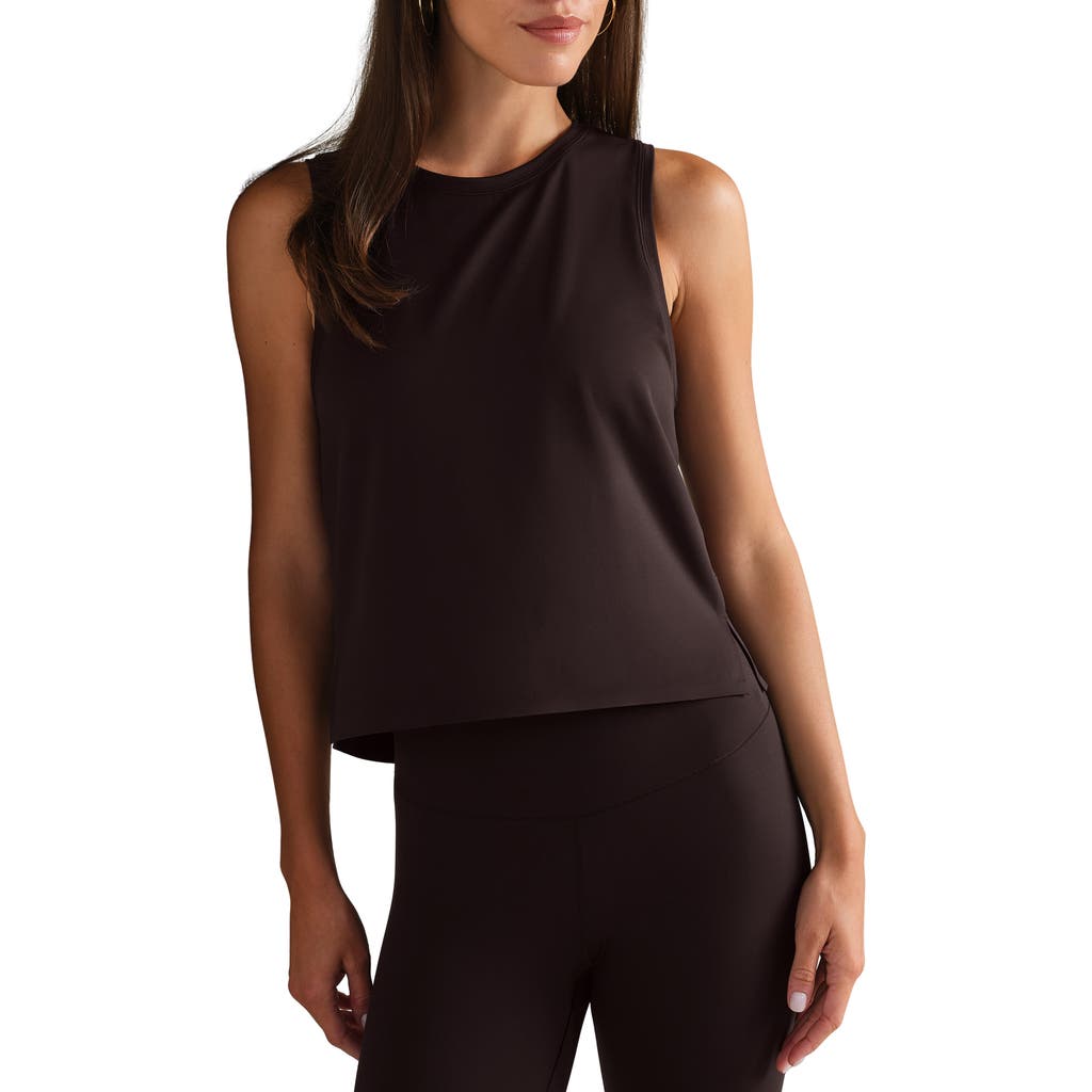 Rhone Serene Crop Performance Tank In Brown