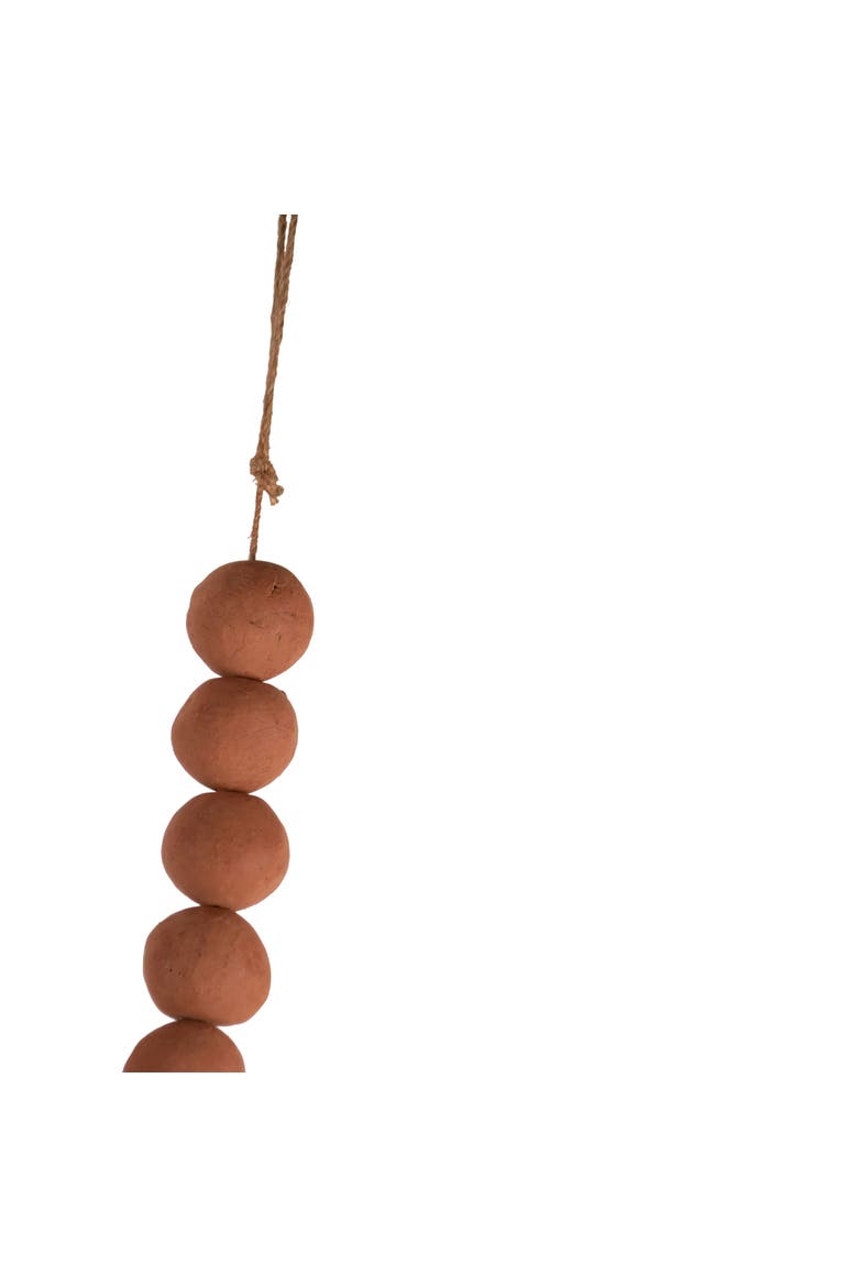 Handmade Terracotta Bead Decorative Garland, Alternate, color, Brown
