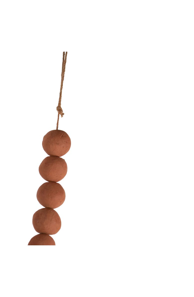 Foreside Home and Garden Handmade Terracotta Bead Decorative Garland, Alternate, color, Brown