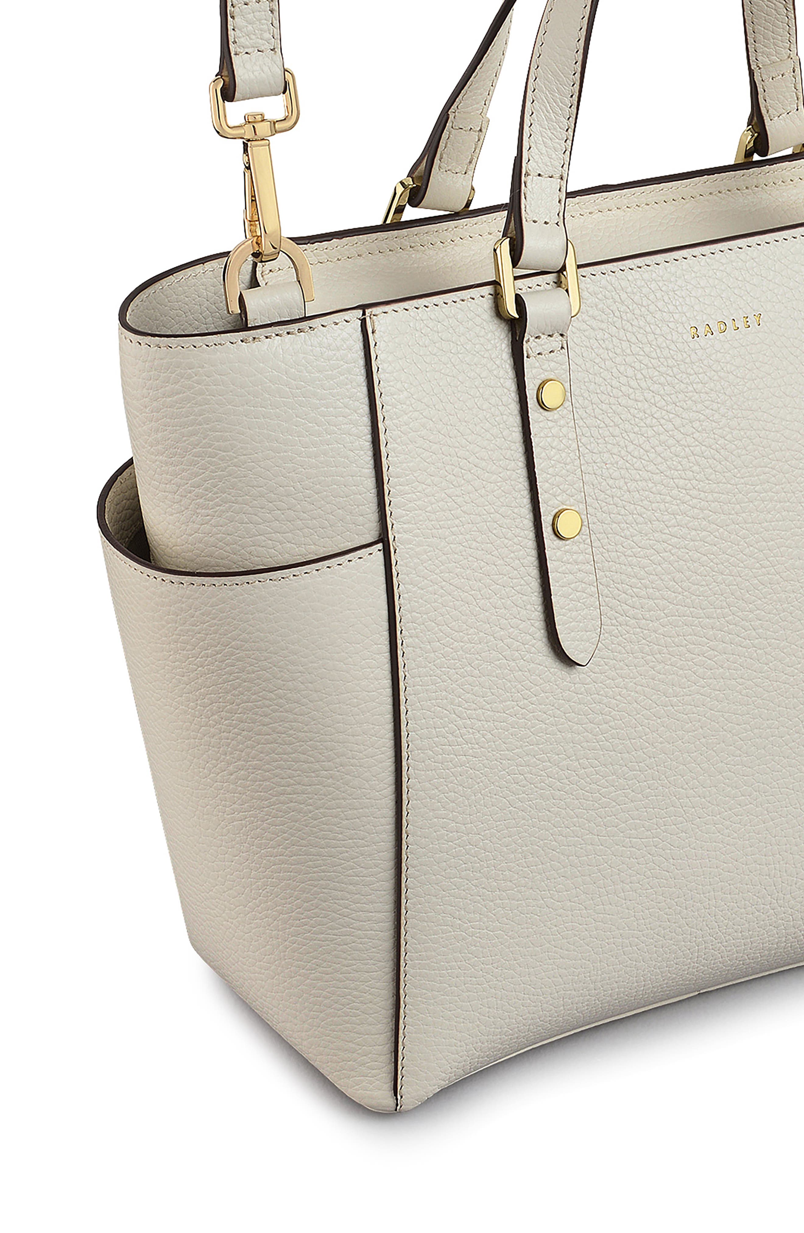 Radley Silk Street Medium Ziptop Satchel Bag, Alternate, color, Chalk