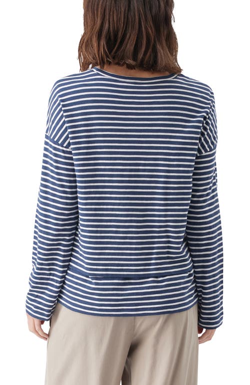 Ripe Maternity Claudette L/s Nursing Top In Blue
