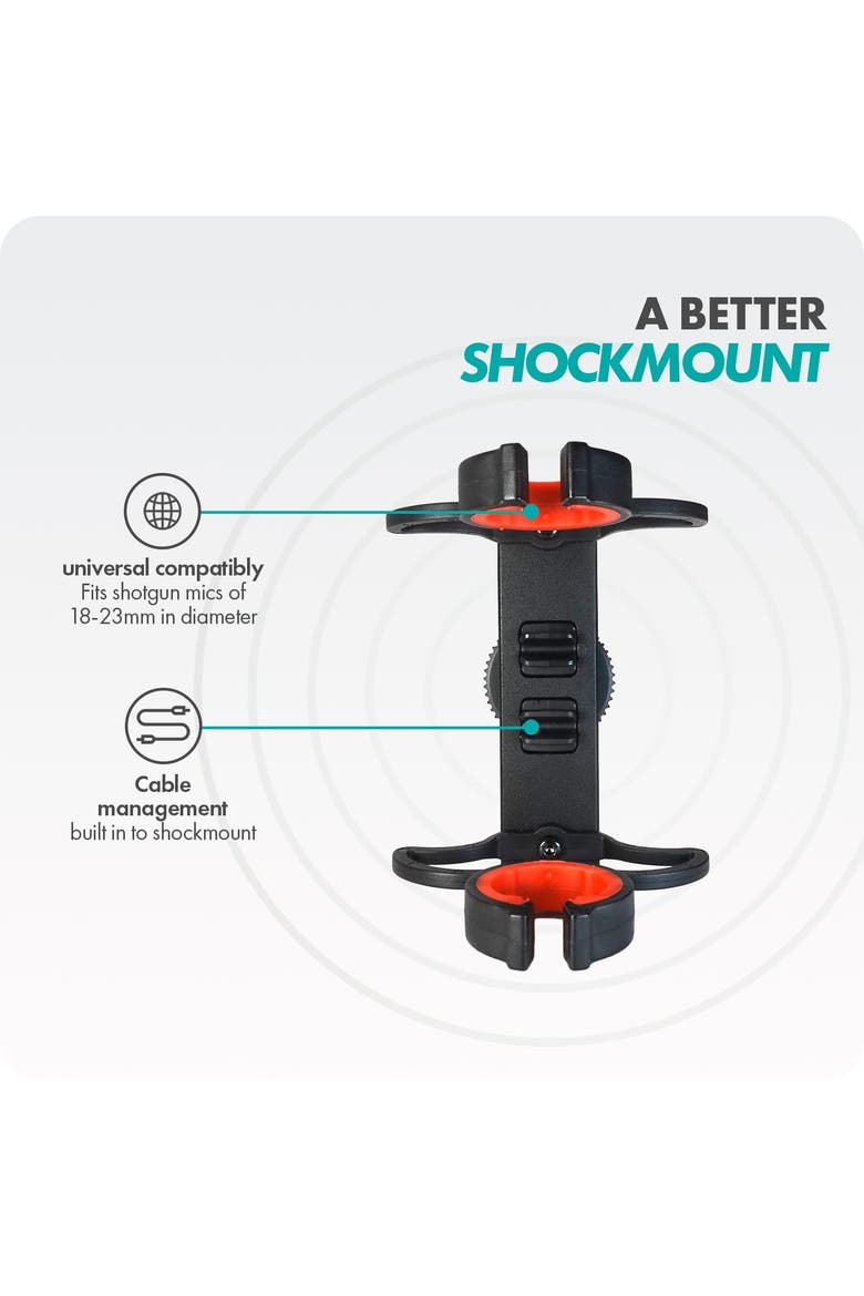 SM6 Ultraflex Premium Shockmount for Shotgun Microphones, Alternate, color, Black
