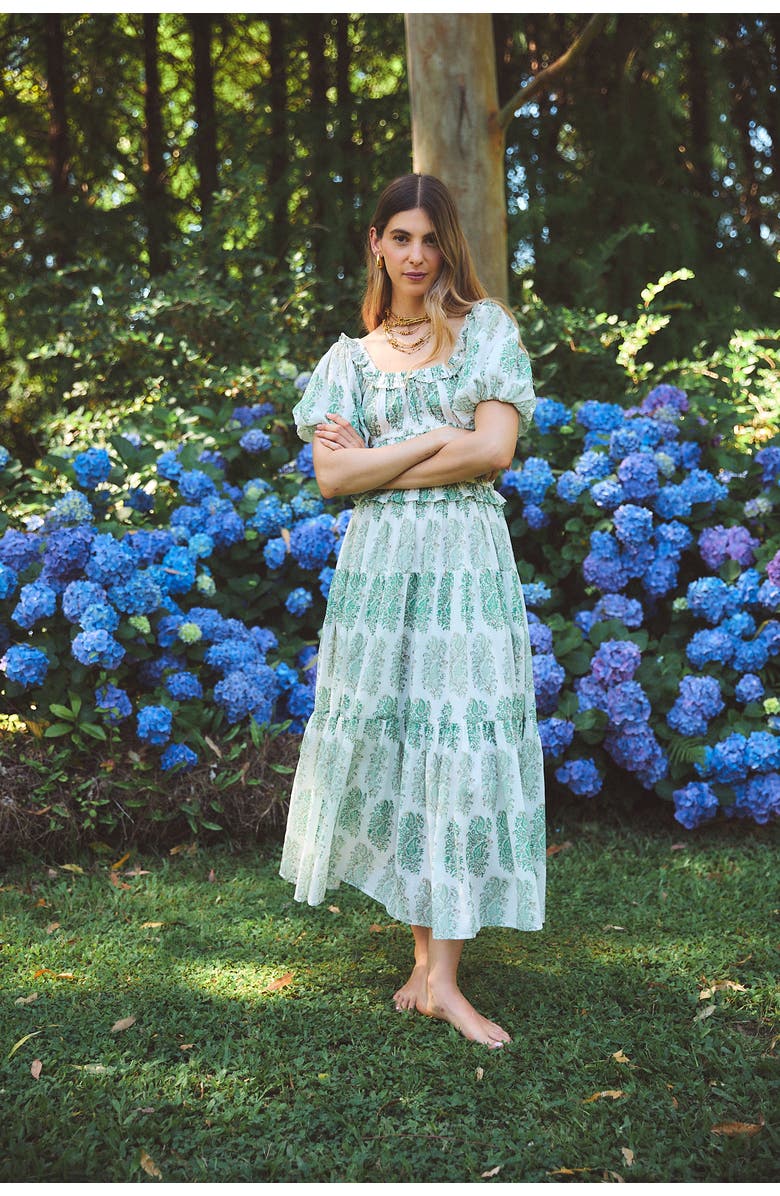 Ro's Garden Percy Midi Dress, Alternate, color, Green Mayura