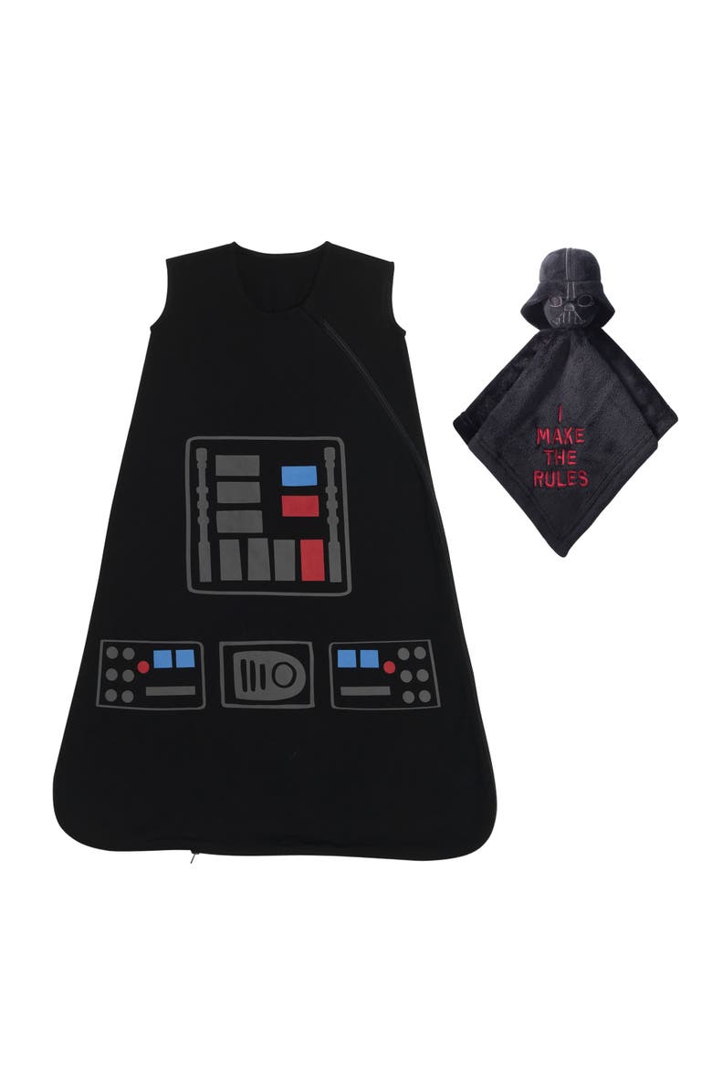 Lambs & Ivy Star Wars Darth Vader Wearable Blanket & Lovey Baby Gift Set - 2pc, Main, color, Black