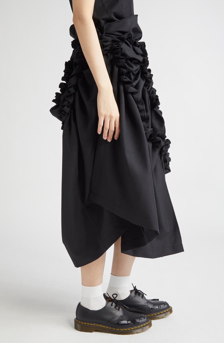 Tao Comme des Garçons Asymmetric Ruffle Wrap Skirt, Alternate, color, 