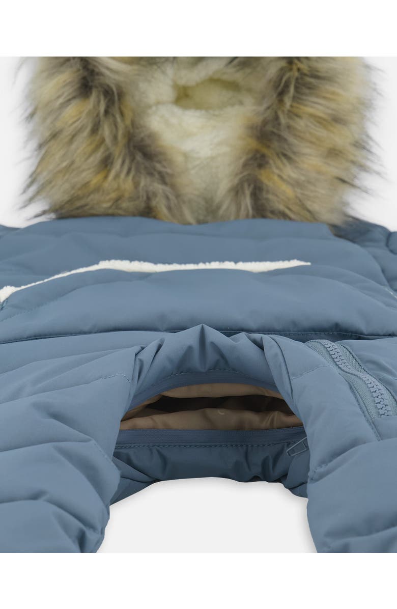 Deux par Deux One-Piece Snug Snowsuit Designed for Car Seat, Alternate, color, Dark Gray Blue