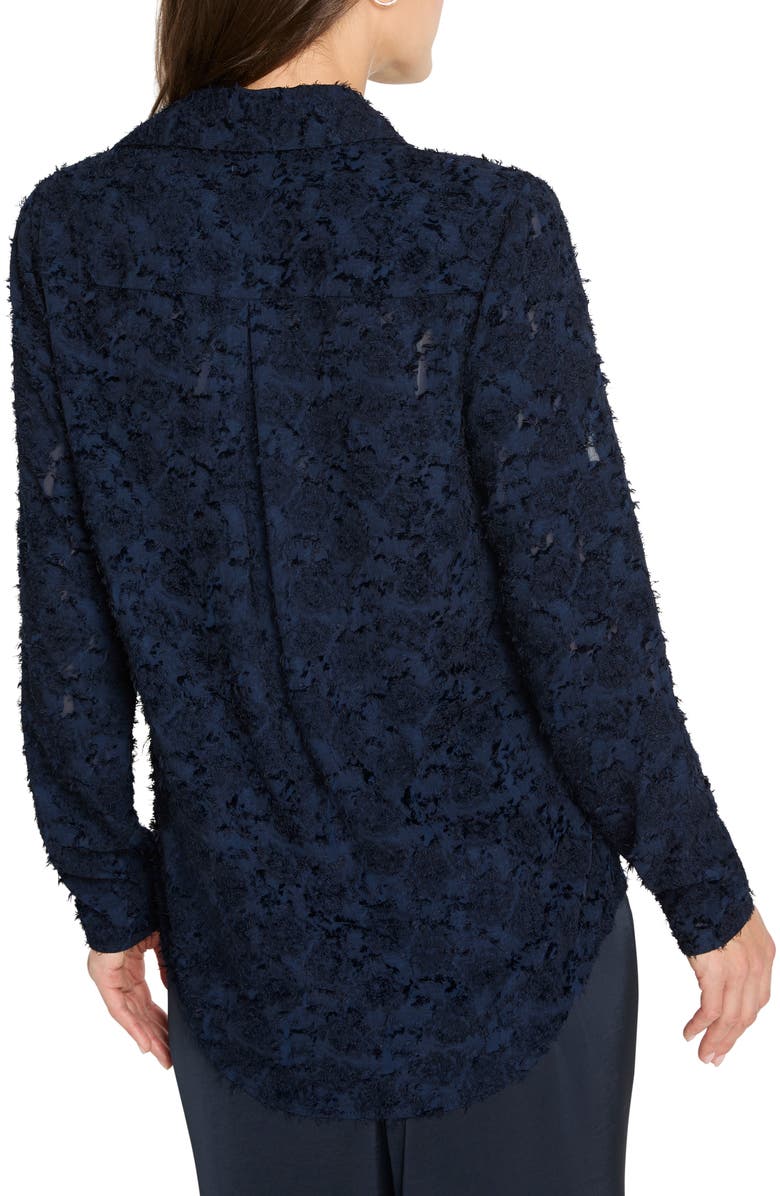 NIC+ZOE Any Occasion Jacquard Top, Alternate, color, Dark Indigo