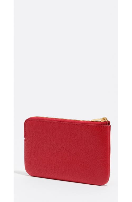 Bimba Y Lola Small Rigid Leather Coin Purse In Red