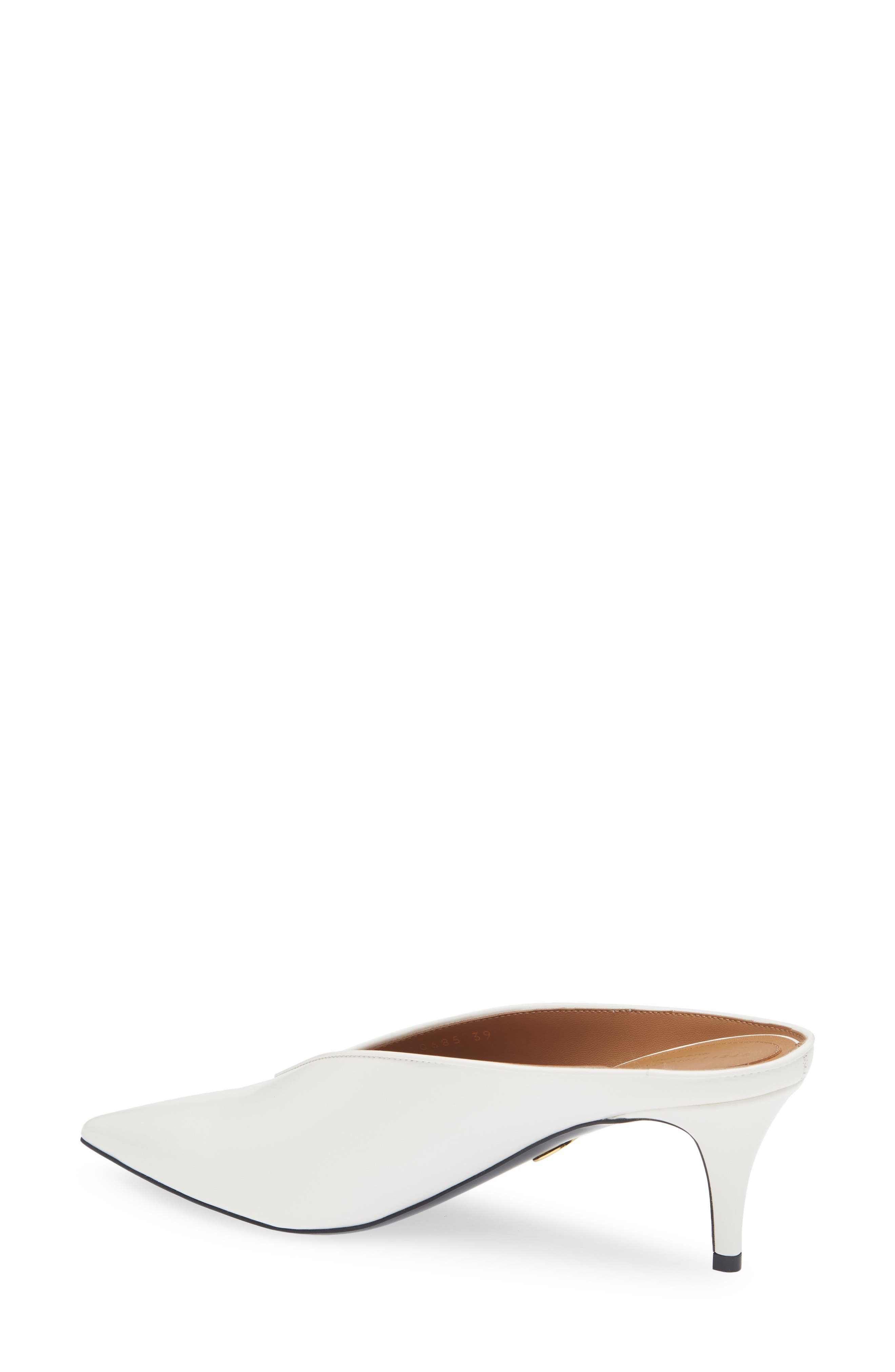 Stella McCartney Brushed Pointed Toe Mule Pump, Alternate, color, White