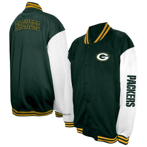 Men's Profile Green Green Bay Packers Big & Tall Full-Snap Varsity Jacket