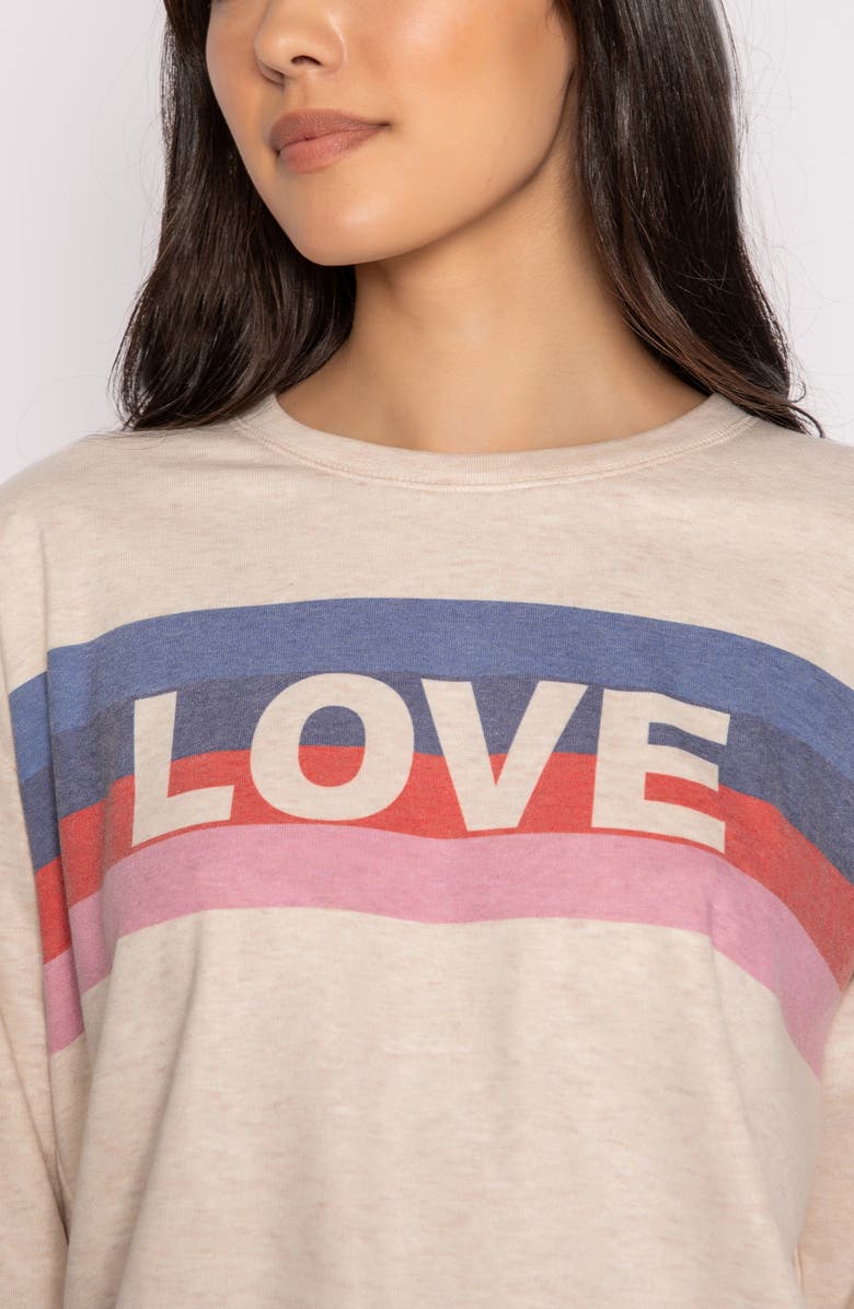 PJ Salvage Love Life Fleece Pajamas, Alternate, color,