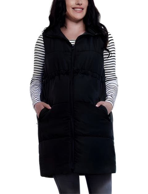 Woven Full-Zip Sleeveless Quilted Puffer Vest