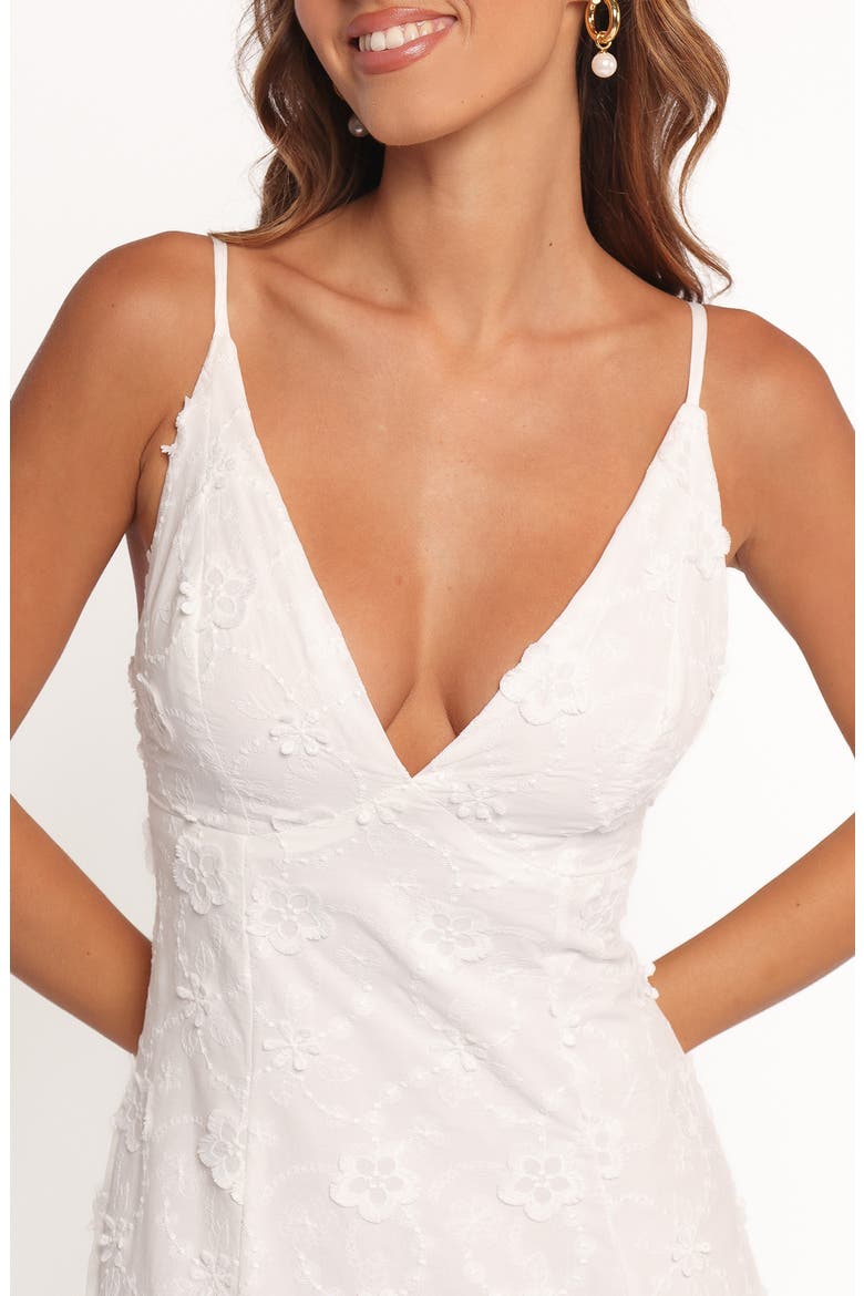 Ford Floral Embroidered A-Line Maxi Dress, Alternate, color, WHITE