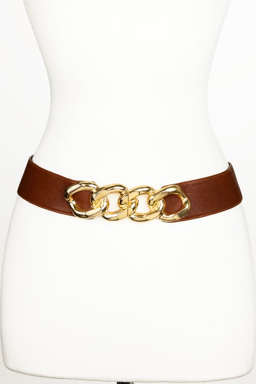 Raina Belts Big Snake Buckle Leather Belt In Black