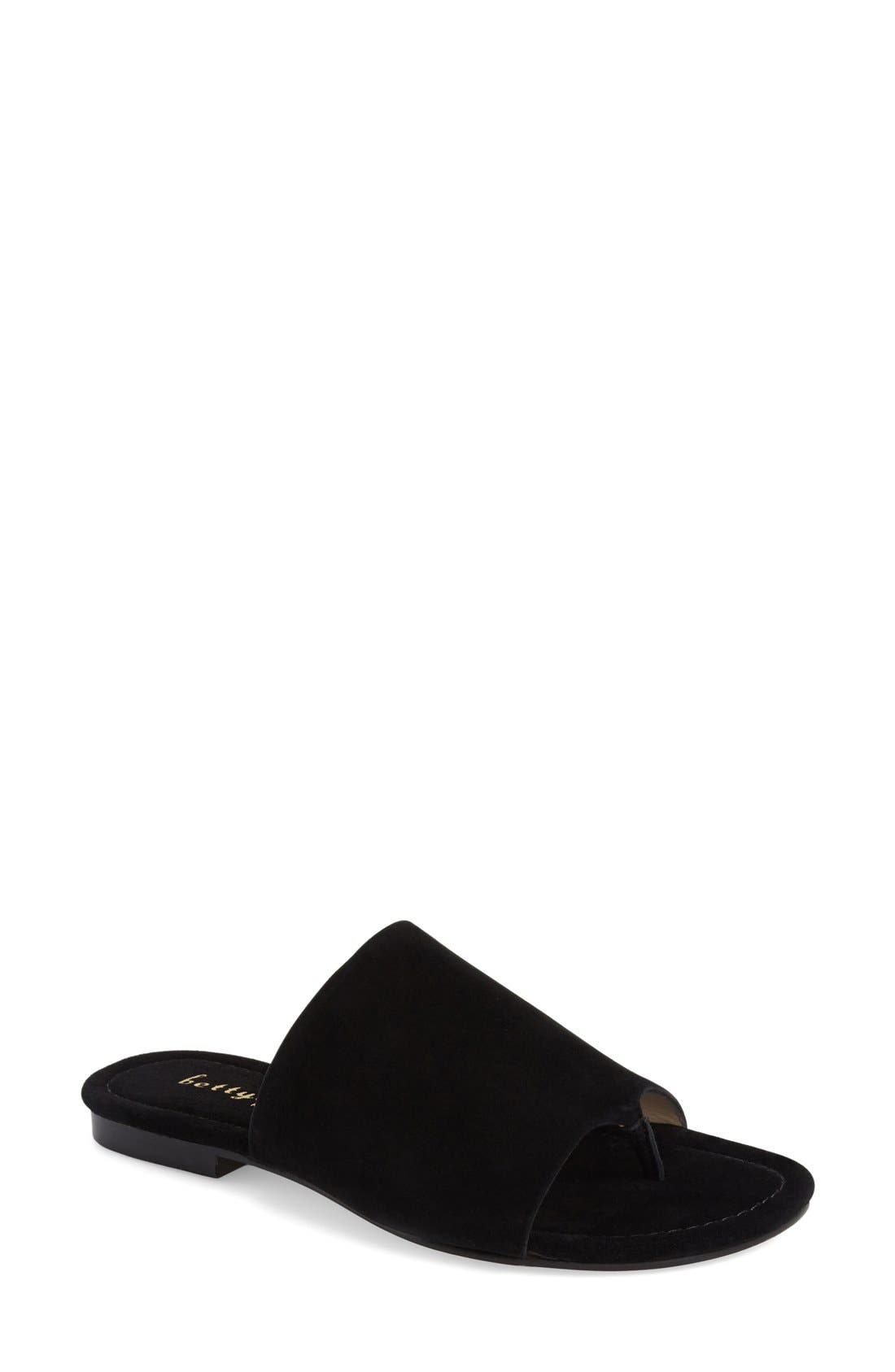 'Sloane' Sandal, Main, color, BLACK SUEDE