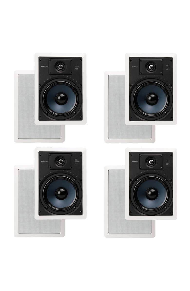 Polk Audio RC85i 2 Way In Wall Speakers - 4 Pack, Main, color, White