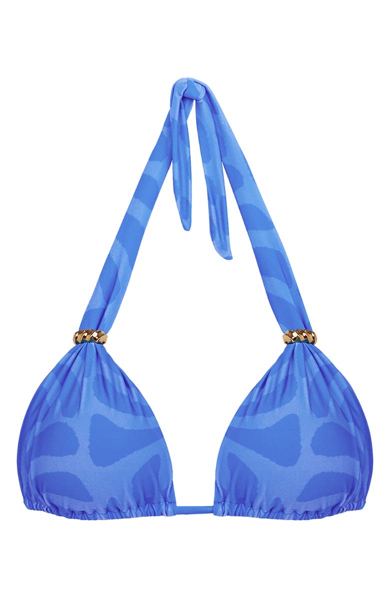 ViX Paula Hermanny Neptune Bia Tube Solid Halter Bikini Top, Alternate, color, Neptune