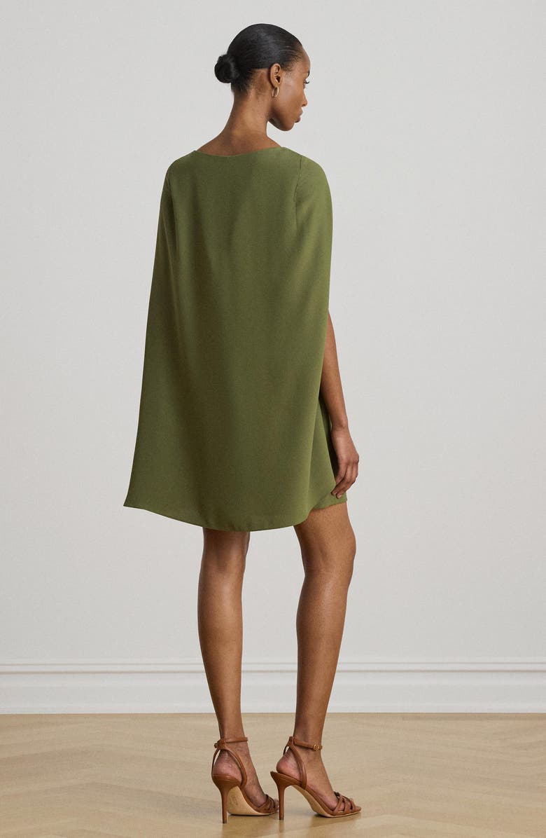 Lauren Ralph Lauren Cape Minidress, Alternate, color, Olive Grove Green