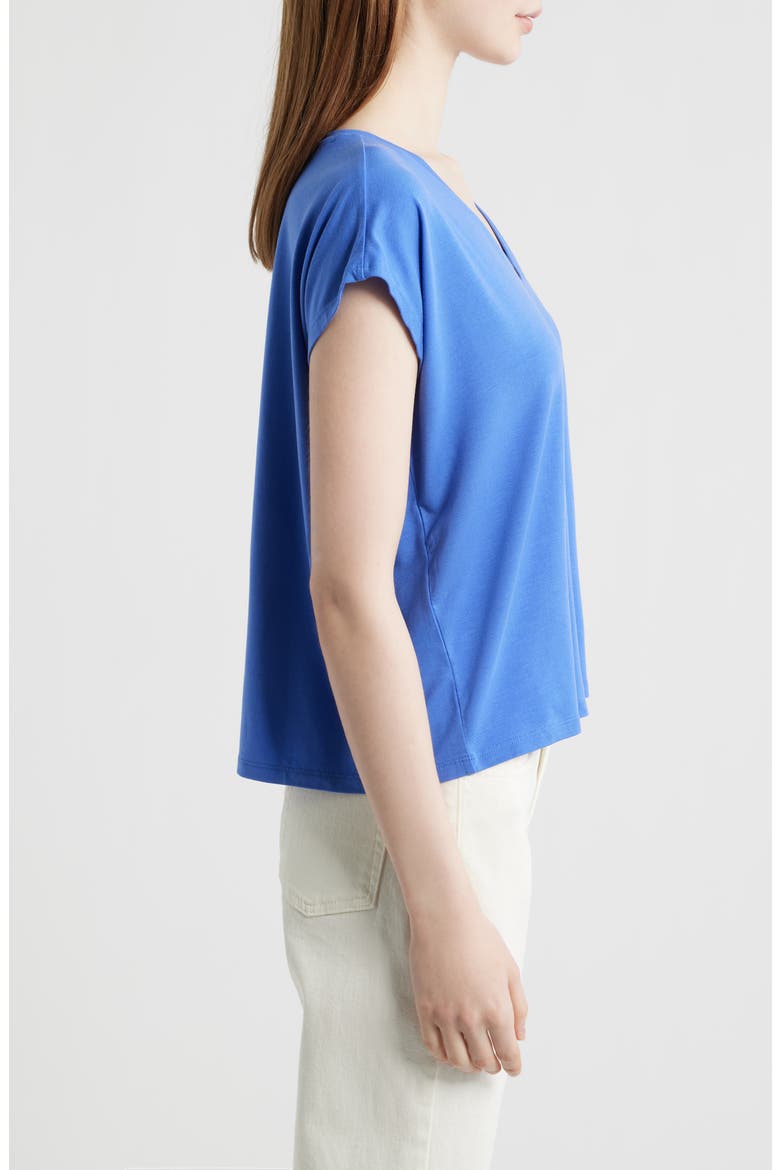 V-Neck Boxy T-Shirt, Alternate, color, BLUE STAR