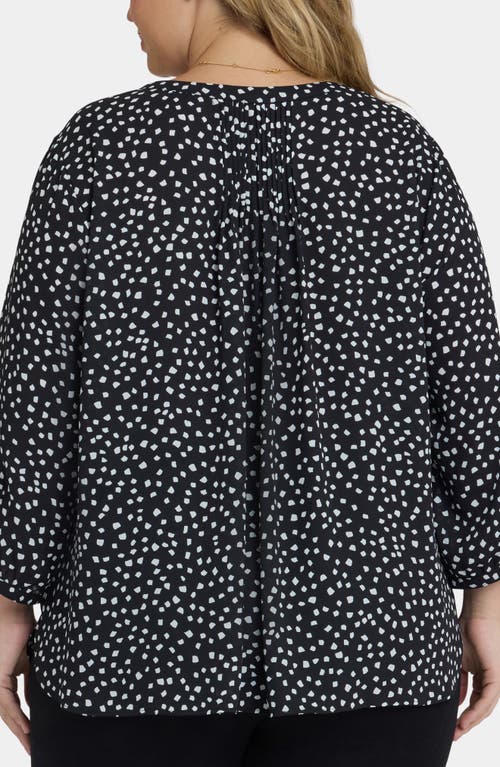 Nydj Pintuck Blouse In Black