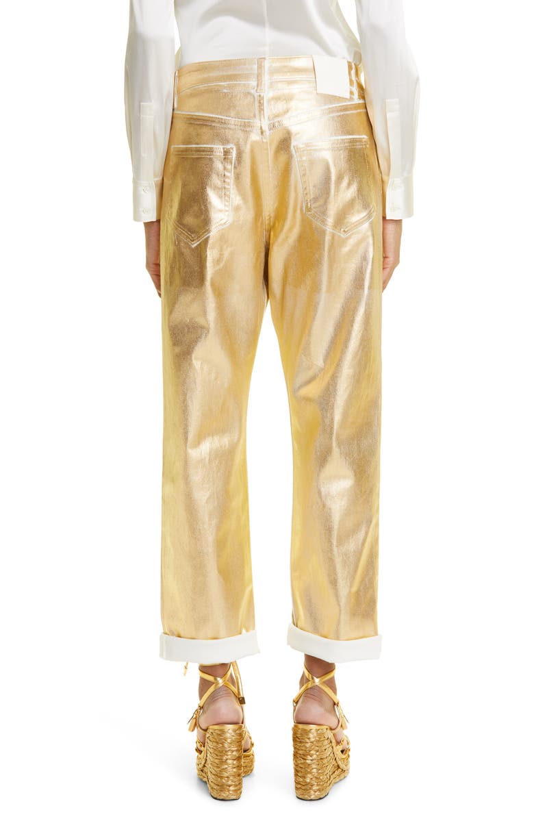 TOM FORD Coated Stretch Denim Boyfriend Jeans, Alternate, color,