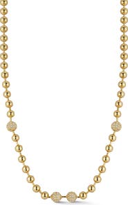 GLAZE JEWELRY Pavè Ball Chain Necklace