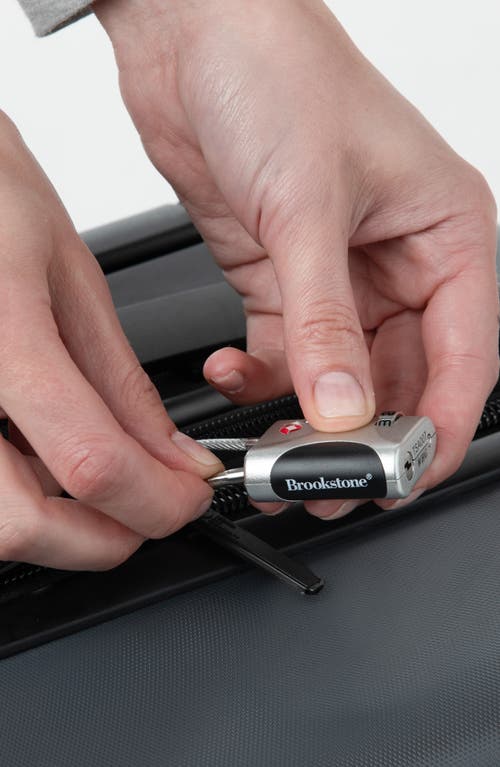 Brookstone 2-piece 3-digit Resettable Combination Cable Lock Set In Silver