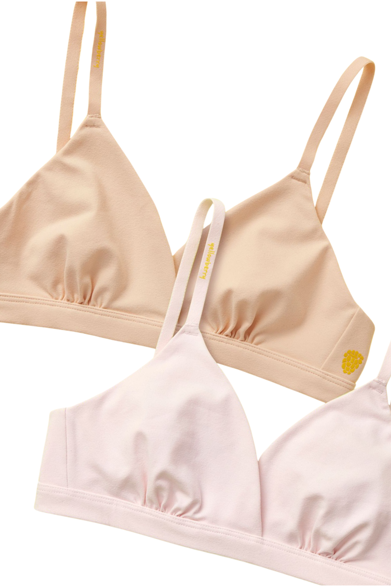 Butter Triangle 2pk Bra, Alternate, color, Beige