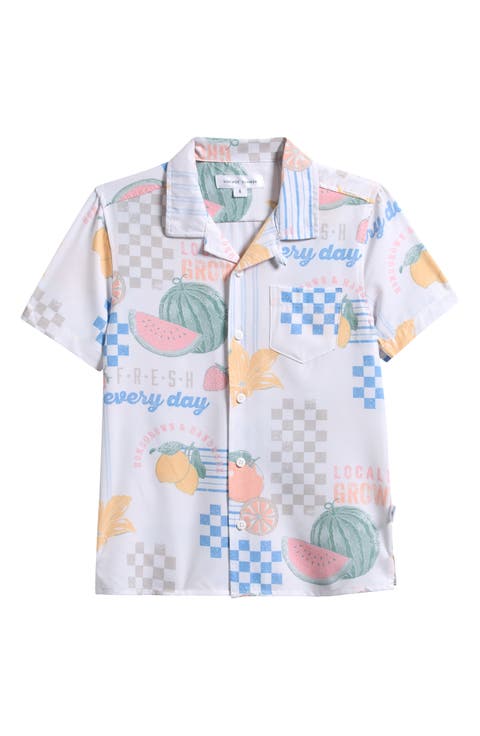 Kids' Fruit Print Camp Shirt (Big Kid)