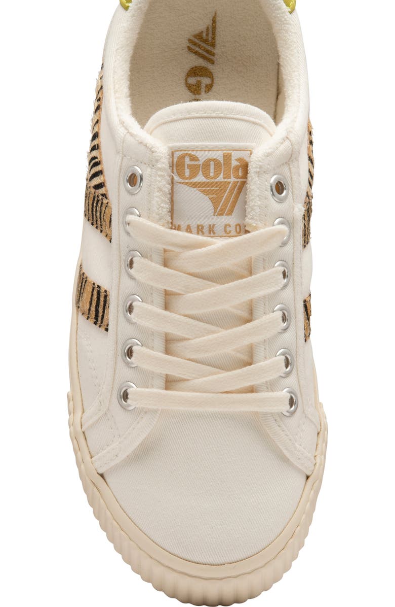 Gola Tennis Mark Cox Safari Sneaker, Alternate, color, Offwhite/ Zebra/ Citron
