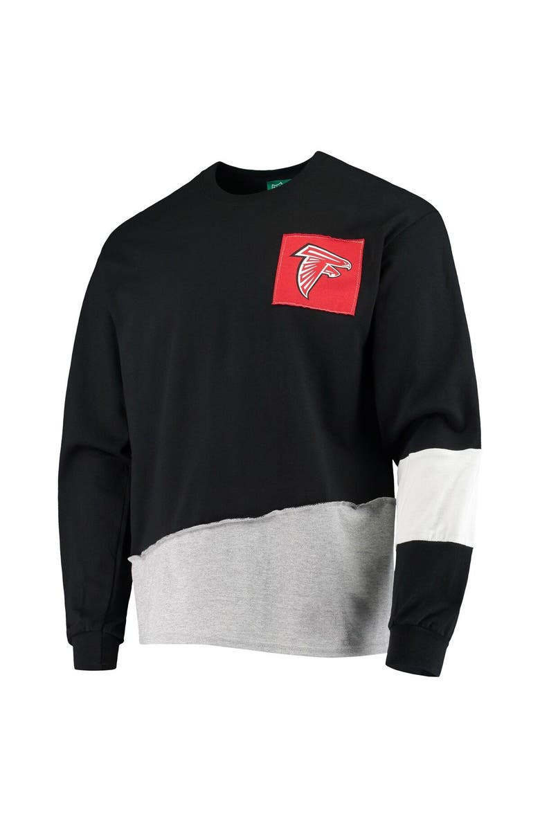 REFRIED APPAREL Men's Refried Apparel Black Atlanta Falcons Sustainable Angle Long Sleeve T-Shirt, Alternate, color,