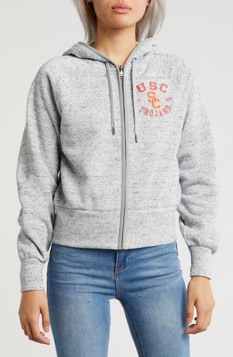 College Football Speckled Fleece Zip-Up Hoodie